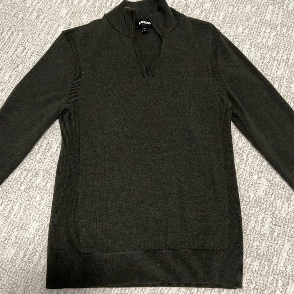 Express Merino quarter zip sweater